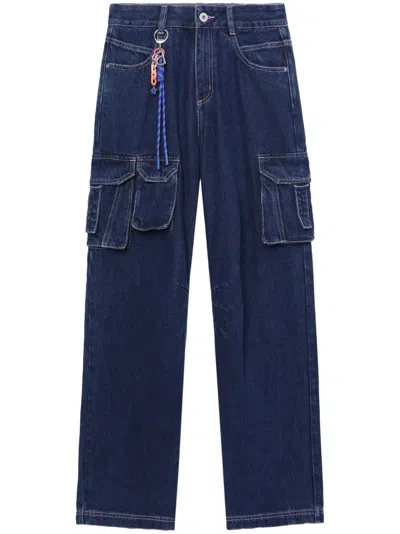 Bapy By *a Bathing Ape® High-rise Straight-leg Jeans In Blau