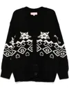 Bapy By *a Bathing Ape® Intarsia Cardigan In Black
