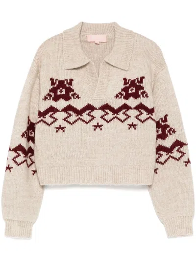 Bapy By *a Bathing Ape® Intarsia Jumper In Nude