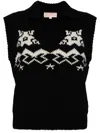 Bapy By *a Bathing Ape® Intarsia Knitted Vest In Schwarz