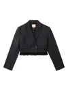 Bapy By *a Bathing Ape® Lace-trimmed Cropped Jacket In Black