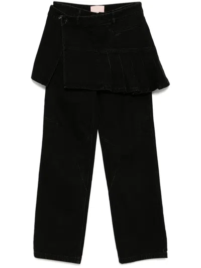 Bapy By *a Bathing Ape® Layered Jeans In 黑色