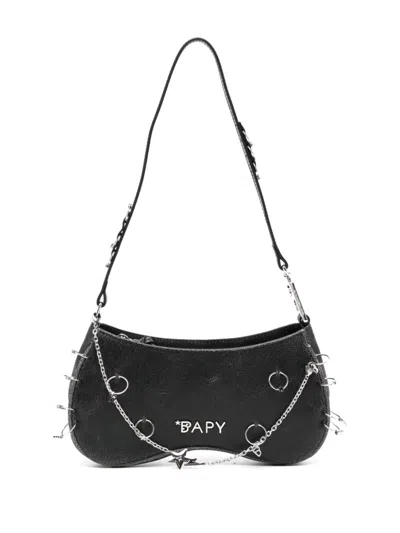 Bapy By *a Bathing Ape® Leather Shoulder Bag In Black