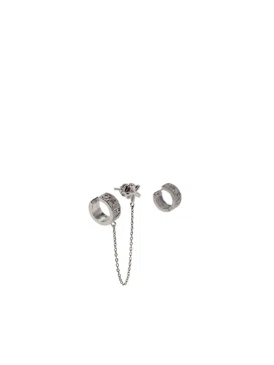 Bapy By *a Bathing Ape® Logo Earcuff Set In Silver