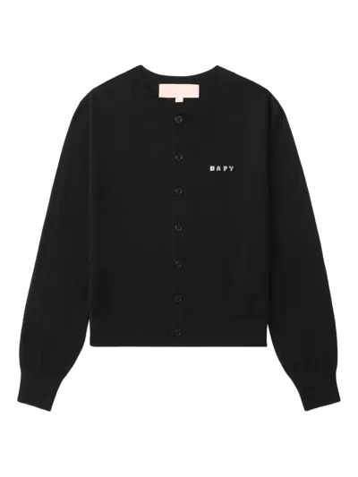 Bapy By *a Bathing Ape® Logo-embroidered Cardigan In Black