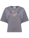 Bapy By *a Bathing Ape® Logo-patch Cotton T-shirt In Grey