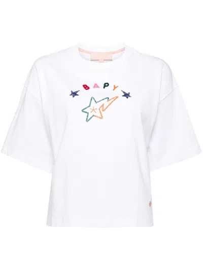 Bapy By *a Bathing Ape® Logo-patch Cotton T-shirt In White