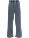 Bapy By *a Bathing Ape® Logo-patch Straight Trousers In 蓝色