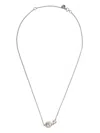Bapy By *a Bathing Ape® Logo Pearl Necklace In Silver