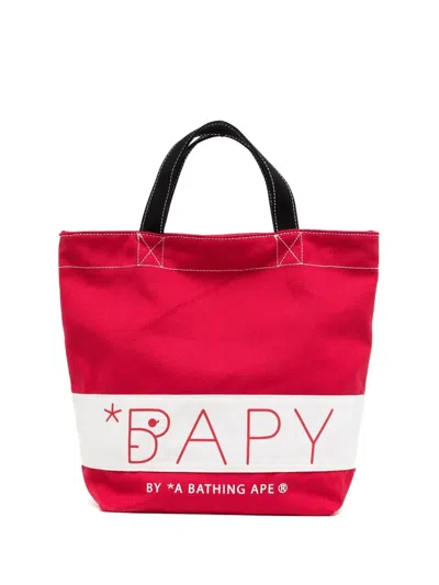 Bapy By *a Bathing Ape® Logo-print Tote Bag In Red