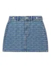 Bapy By *a Bathing Ape® Logo-print Denim Mini Skirt In Blue