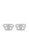 Bapy By *a Bathing Ape® Logo-stud Earrings In Silver