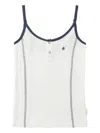 Bapy By *a Bathing Ape® Ribbed Button-placket Tank Top In White