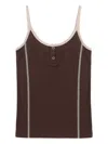 Bapy By *a Bathing Ape® Ribbed Press Stud-fastening Top In Brown