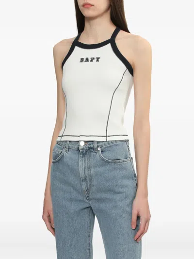 Bapy By *a Bathing Ape® Ribbed Racerback Top In White