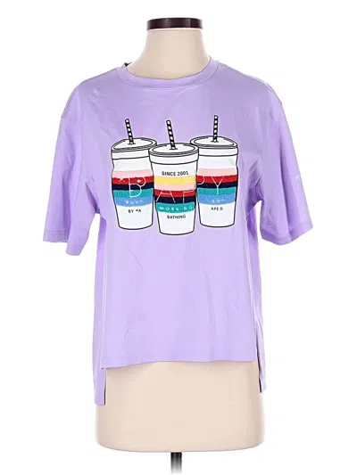 Pre-owned Bapy By *a Bathing Ape® Short Sleeve T-shirt In Purple