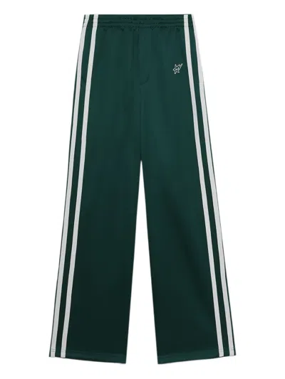 Bapy By *a Bathing Ape® Side-stripe Star-embroidered Track Pants In Green