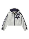 Bapy By *a Bathing Ape® Star-stripe Hooded Jacket In Gray