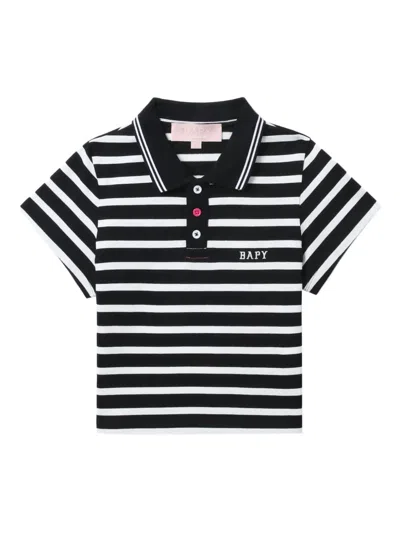 Bapy By *a Bathing Ape® Striped Polo Shirt In Black