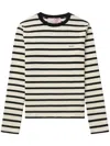 Bapy By *a Bathing Ape® Striped T-shirt In 黑色