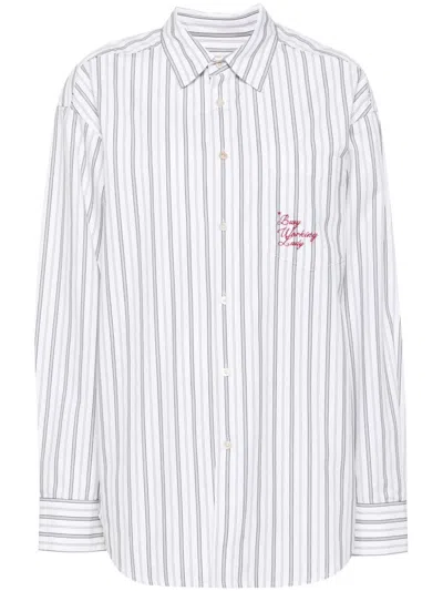 Bapy By *a Bathing Ape® Vertical-stripe Shirt In White