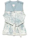 Bapy By *a Bathing Ape® Washed Denim Waistcoat In Blue