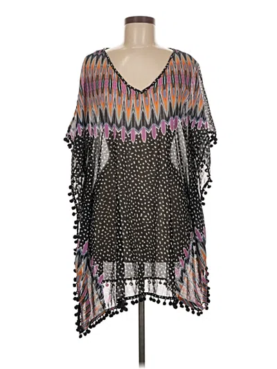 Pre-owned Bar Iii 3/4 Sleeve Blouse In Black