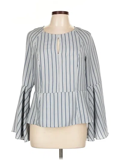 Pre-owned Bar Iii 3/4 Sleeve Blouse In Gray