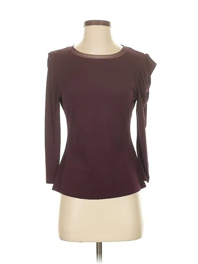 Pre-owned Bar Iii 3/4 Sleeve T-shirt In Burgundy