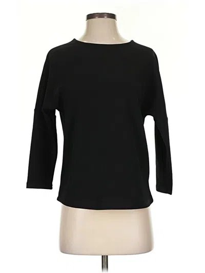 Pre-owned Bar Iii 3/4 Sleeve Top Black Boatneck Tops