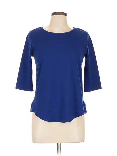 Pre-owned Bar Iii 3/4 Sleeve Top Blue Boatneck Tops
