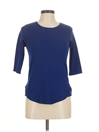 Pre-owned Bar Iii 3/4 Sleeve Top Blue Boatneck Tops