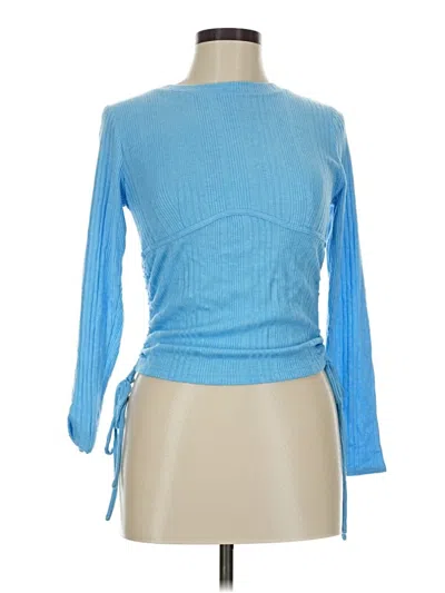 Pre-owned Bar Iii 3/4 Sleeve T-shirt In Blue