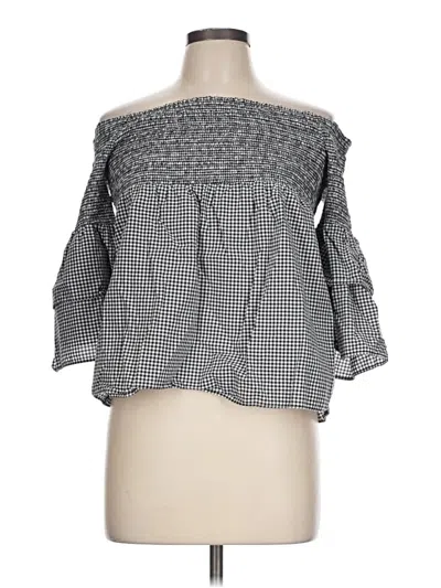 Pre-owned Bar Iii 3/4 Sleeve T-shirt In Gray