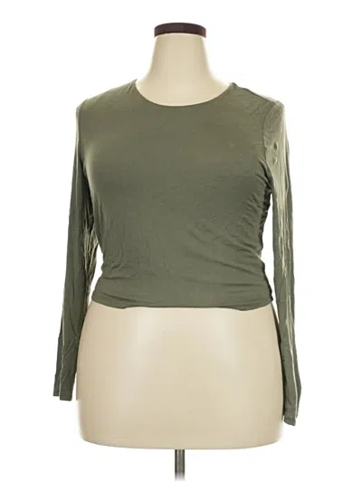 Pre-owned Bar Iii 3/4 Sleeve T-shirt In Green