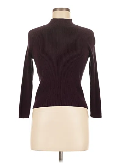 Pre-owned Bar Iii 3/4 Sleeve Turtleneck In Burgundy