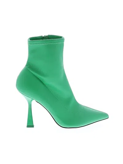 Pre-owned Bar Iii Ankle Boots In Green