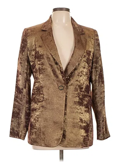 Pre-owned Bar Iii Blazer Jacket In Gold