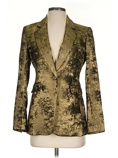Pre-owned Bar Iii Blazer Jacket In Gold