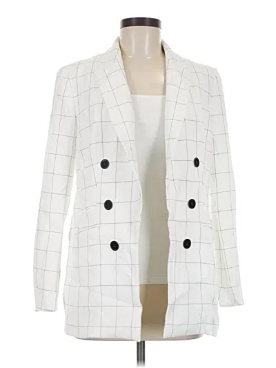 Pre-owned Bar Iii Blazer Jacket In White