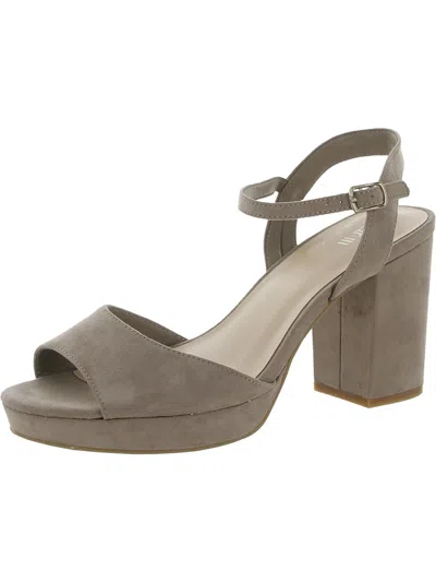 Bar Iii Callista Womens Ankle Strap Platform Sandals In Grey