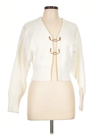 Pre-owned Bar Iii Cardigan Sweater In Ivory