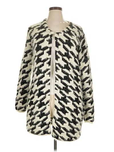 Pre-owned Bar Iii Cardigan Sweater In White