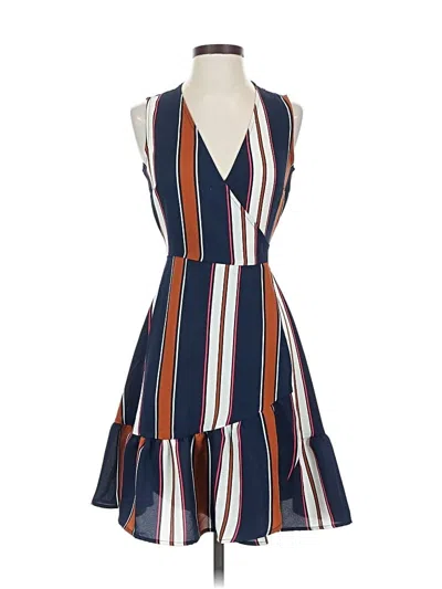 Pre-owned Bar Iii Casual Dress In Blue