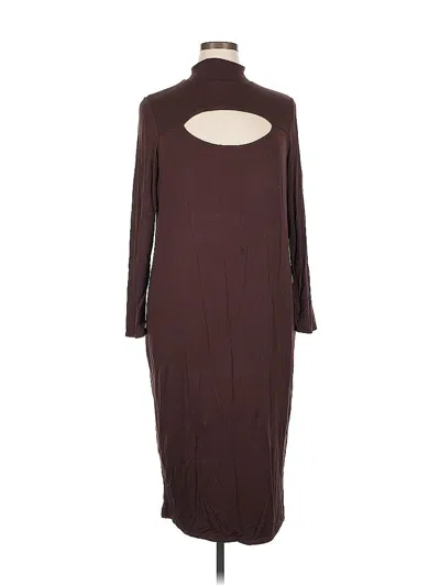 Pre-owned Bar Iii Casual Dress In Brown