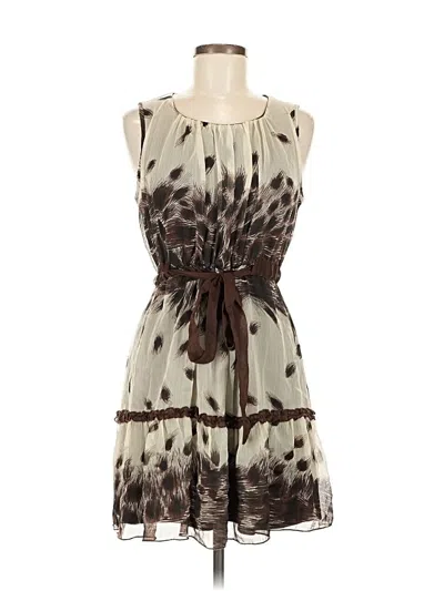 Pre-owned Bar Iii Casual Dress In Brown