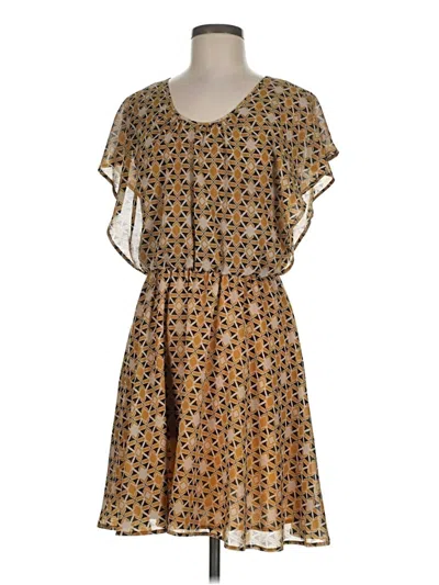 Pre-owned Bar Iii Casual Dress In Brown