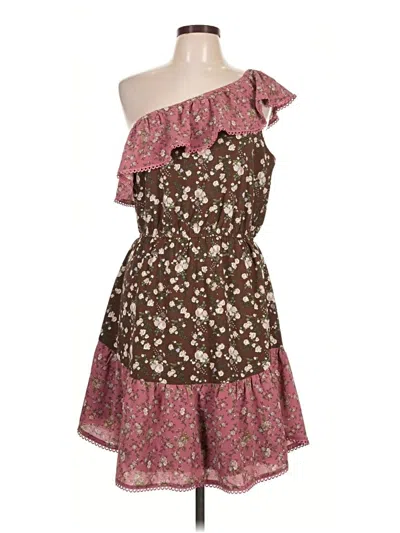 Pre-owned Bar Iii Casual Dress In Brown