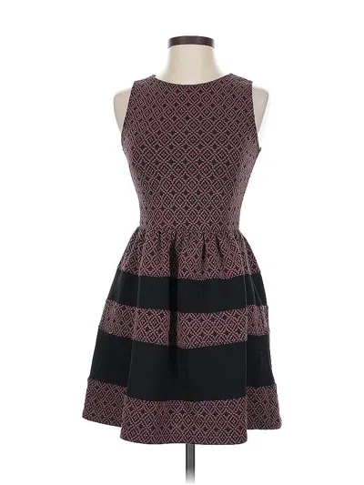 Pre-owned Bar Iii Casual Dress In Burgundy
