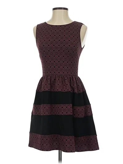 Pre-owned Bar Iii Casual Dress In Burgundy